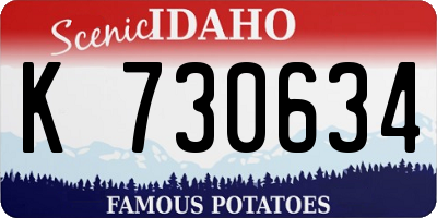 ID license plate K730634