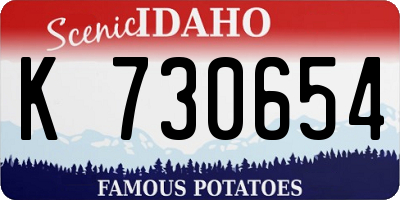 ID license plate K730654