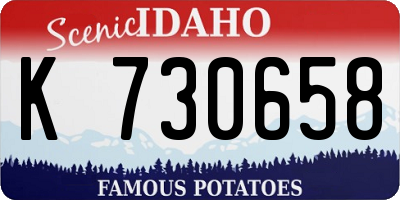 ID license plate K730658