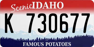 ID license plate K730677