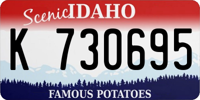 ID license plate K730695