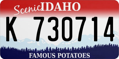 ID license plate K730714
