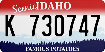 ID license plate K730747
