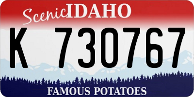 ID license plate K730767