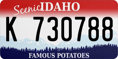 ID license plate K730788