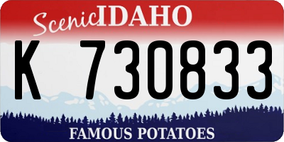 ID license plate K730833