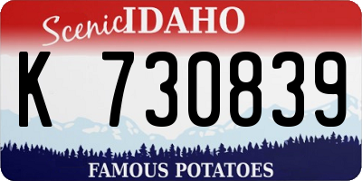ID license plate K730839