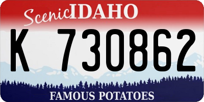 ID license plate K730862