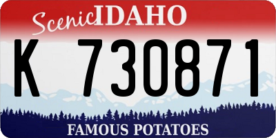 ID license plate K730871