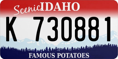 ID license plate K730881