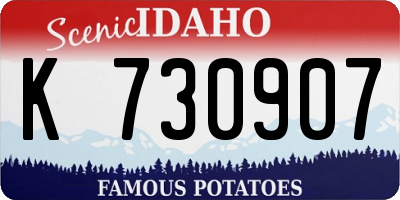 ID license plate K730907