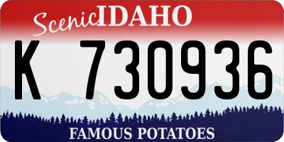 ID license plate K730936