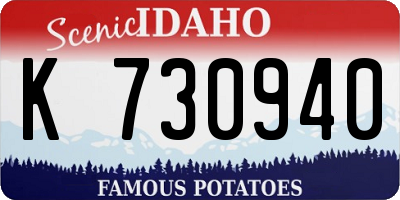 ID license plate K730940
