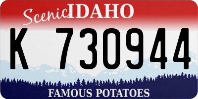 ID license plate K730944