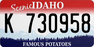 ID license plate K730958