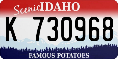 ID license plate K730968