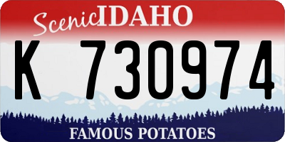ID license plate K730974