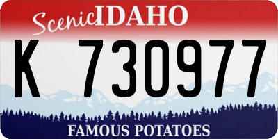 ID license plate K730977