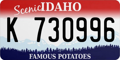 ID license plate K730996
