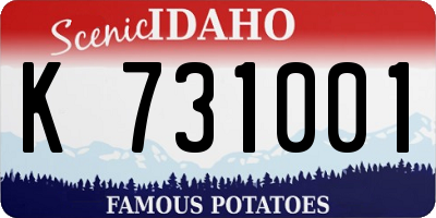 ID license plate K731001