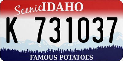 ID license plate K731037