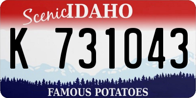 ID license plate K731043