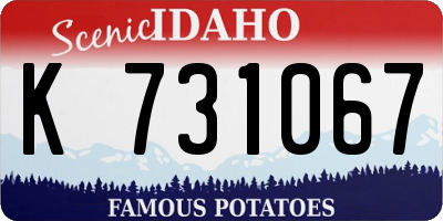 ID license plate K731067