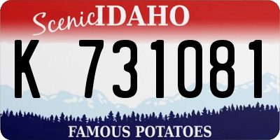 ID license plate K731081