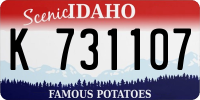 ID license plate K731107