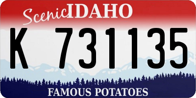ID license plate K731135