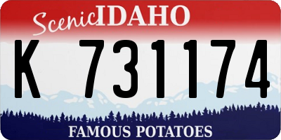 ID license plate K731174