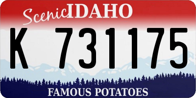 ID license plate K731175