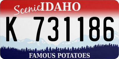 ID license plate K731186