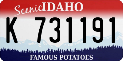 ID license plate K731191