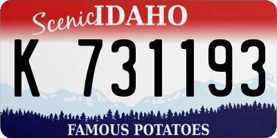 ID license plate K731193