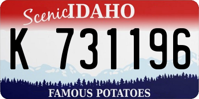 ID license plate K731196