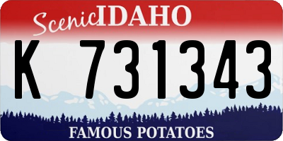 ID license plate K731343