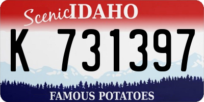 ID license plate K731397