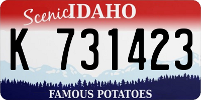 ID license plate K731423