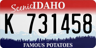 ID license plate K731458