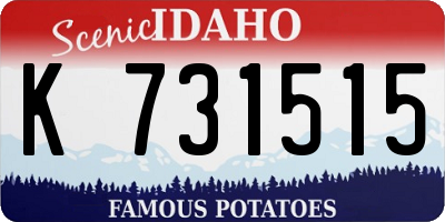 ID license plate K731515