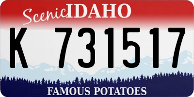ID license plate K731517