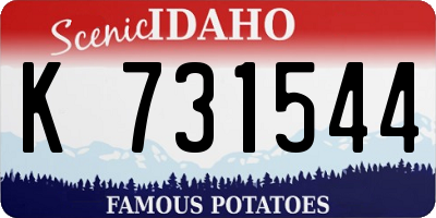 ID license plate K731544