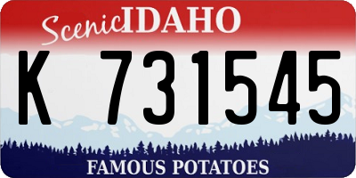 ID license plate K731545