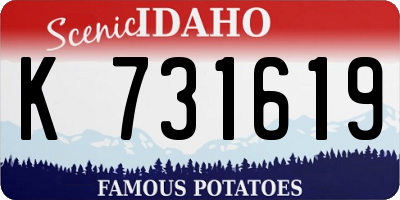 ID license plate K731619