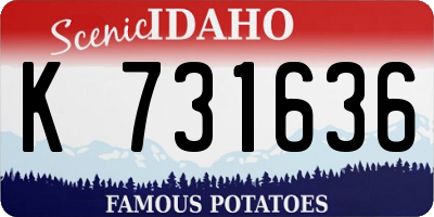 ID license plate K731636