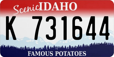 ID license plate K731644
