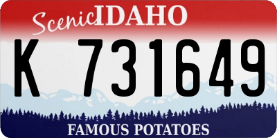 ID license plate K731649