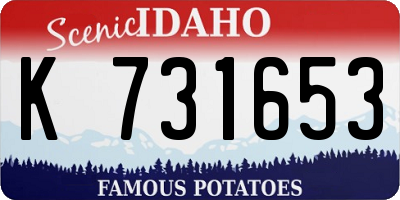 ID license plate K731653
