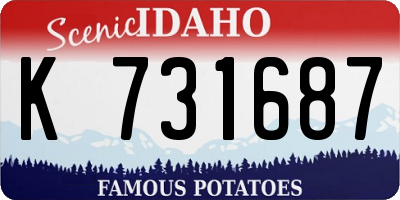 ID license plate K731687